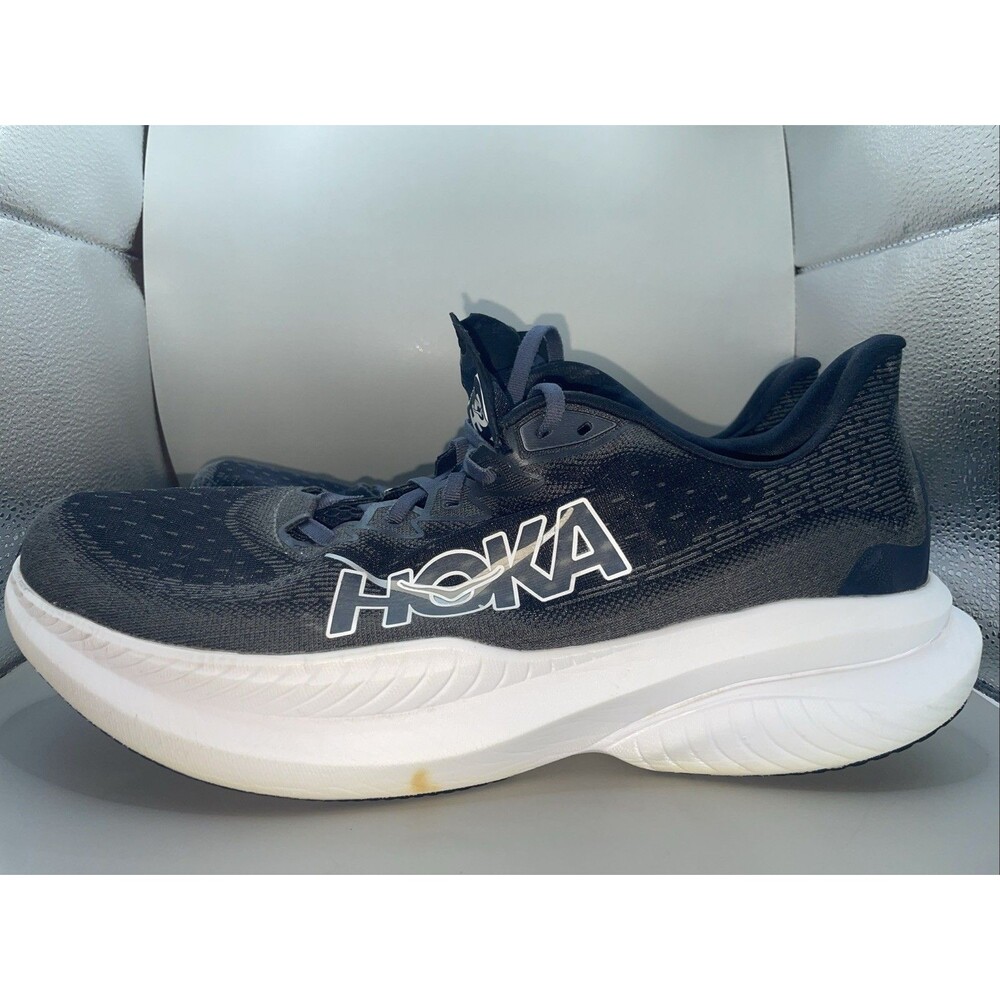 Hoka One One Mach 6 Mens 13 D Black White 1147790 BWHT Running Shoes